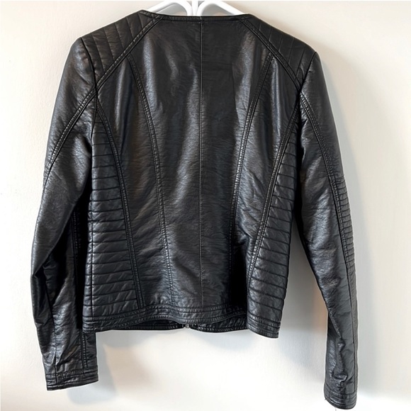Only Black Faux Leather Jacket - Picture 3 of 4